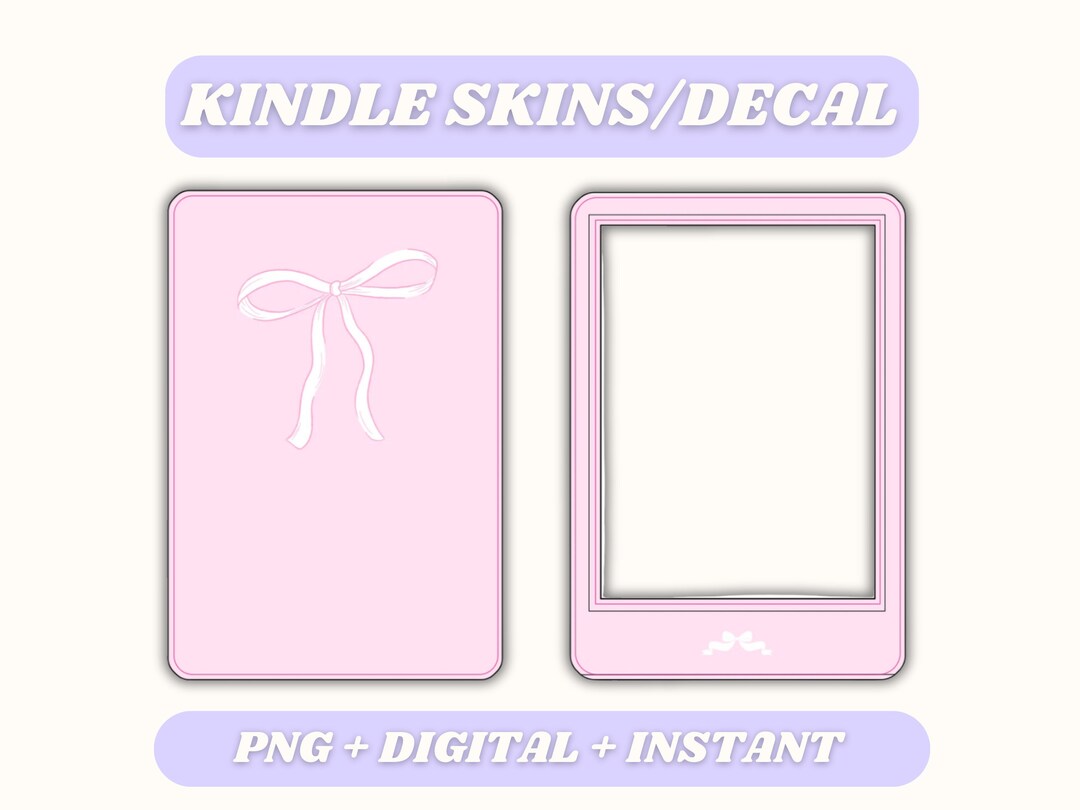 Kindle Skin Decal Case Insert Coquette Ribbon Bow Design | DIGITAL ...