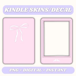 Kindle Skin Decal Case Insert Coquette Ribbon Bow Design | DIGITAL DOWNLOAD PNG