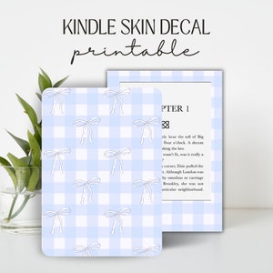 Kindle Skin Decal Case Insert Coquette Ribbon Bow Design | DIGITAL DOWNLOAD PNG