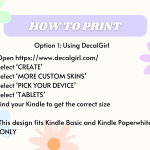 Kindle Skin Decal Case Insert Purple Flowers Floral Design | DIGITAL ...