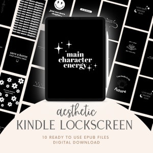 10 Kindle Lockscreen Paperwhite Lock screen Screensaver Wallpaper Digital Download Custom Epub Full Screen