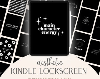 10 Kindle Lockscreen Paperwhite Lock screen Screensaver Wallpaper Digital Download Custom Epub Full Screen