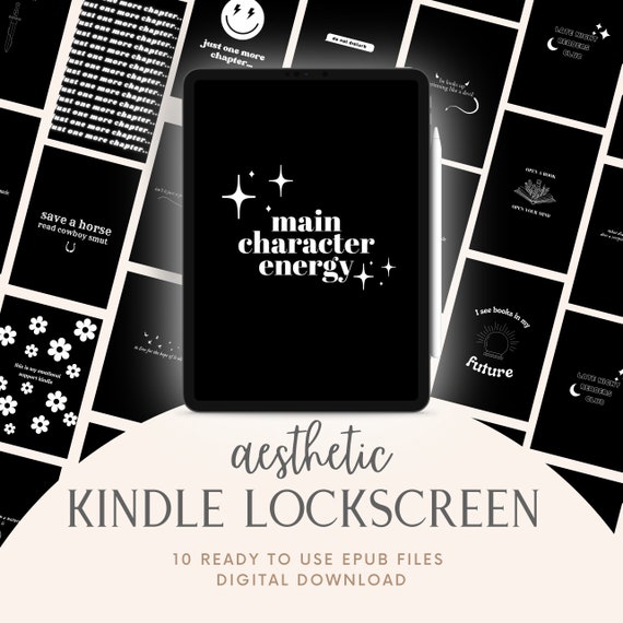 10 Kindle Lockscreen Paperwhite Lock screen Screensaver Wallpaper Digital Download Custom Epub Full Screen