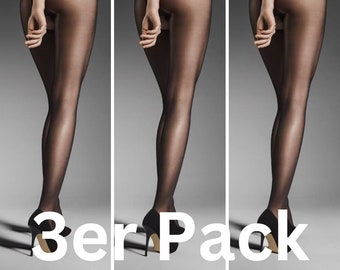 Pack of 3 Ouvvert 20DEN tights S-2XL ladies nylons crotch open sheer tights 3 pieces