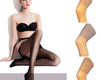 Collants unis 20DEN S-XXL Collants fins Lili noir, naturel, gris, cappuccino, nylons multicolore femme