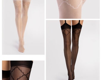 Women's suspender stockings 20DEN S-L women's stockings nylons suspenders stockings nylon stockings Sogno black ecru 36-46