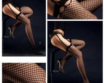 30DEN Fishnet Nylons Stockings S-L Black Burlesque Ladies Stockings Nylons 36-46 Fishnet Stockings