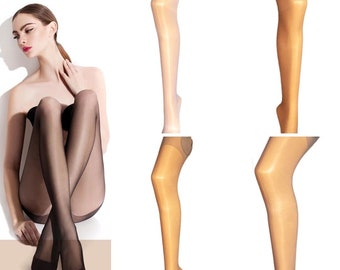 Collants unis 15DEN S-XXL femme noir, naturel, gris, blanc, cappuccino, collants fins nylons multicolores