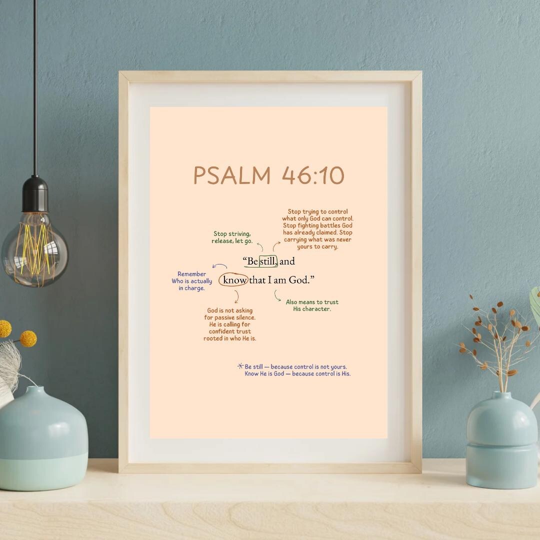 Psalm 46:10 Bible Verse Print, Christian Scripture Wall Art (digital ...