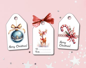 Christmas tags, Christmas tags, Christmas gift tags, pretty tags, Christmas tags, Christmas gift tags.