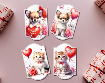 Tarjeta de San Valentín, Etiqueta de San Valentín, Etiqueta día del amor, Etiqueta regalo San Valentín, Valentine’s Cards, Valentine’s Tags