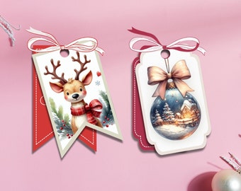 Christmas tags, Christmas labels, Christmas Tags, Christmas Gift tags, Christmas gift tags, Beautiful Christmas tags.