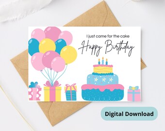 Happy Birthday Card | Birthday wishes Cards | Instant Digital Download. Printable Happy Birthday Card. Beautiful Birthday card