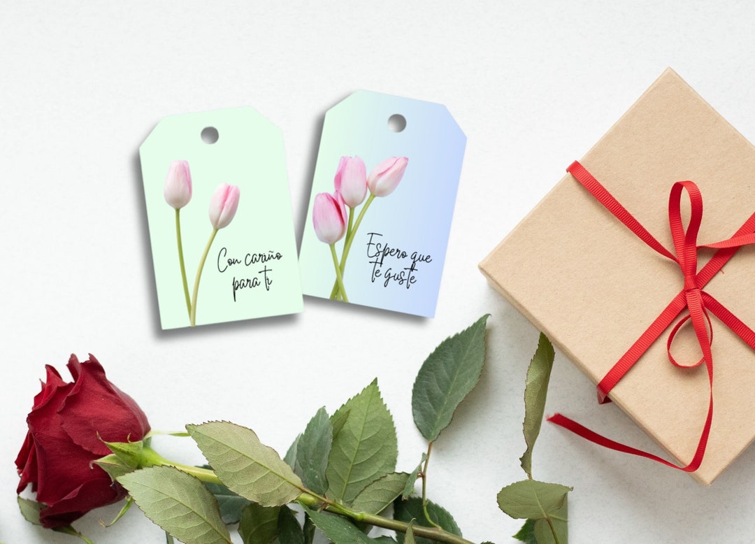 Pretty Labelers Tulips Labels, Gift Labels, Printable Labels, Good Wishes Labels ...