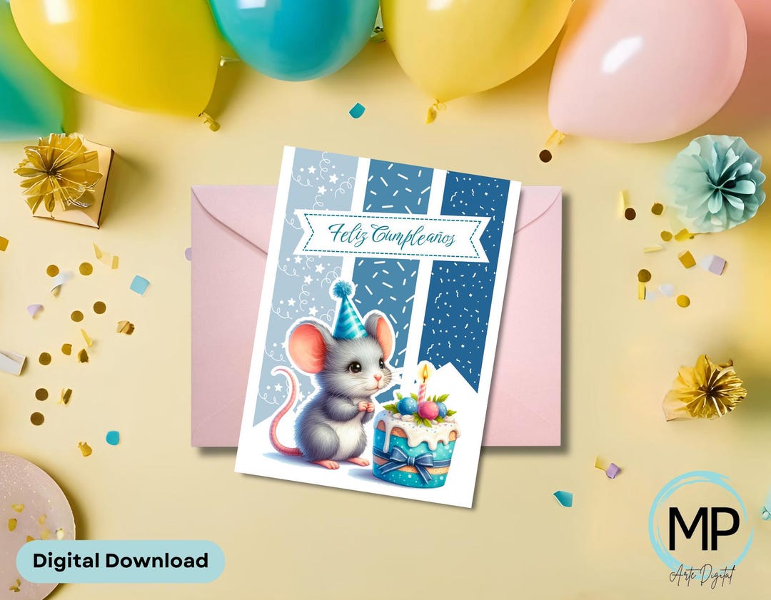 Happy Birthday Card, Printable Birthday Card, Birthday Cards, Birthday ...
