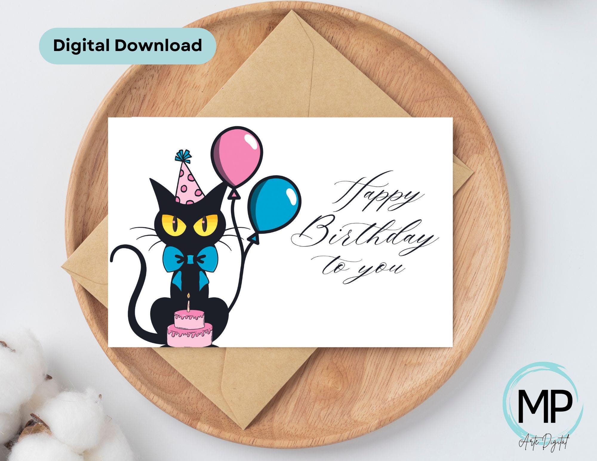 Kitten Birthday Wishes, Kitten Birthday Card, Happy Birthday Card ...