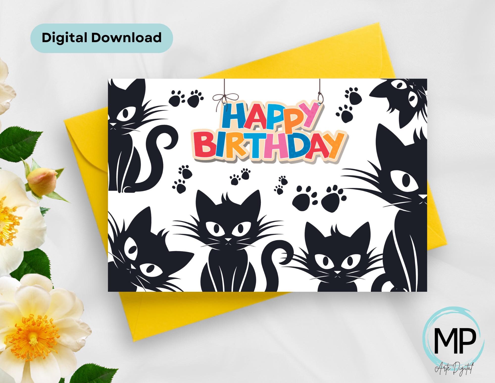 Kitten Birthday Wishes, Kitten Birthday Card, Happy Birthday Card ...