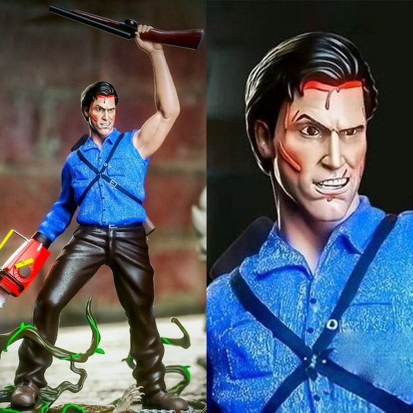Army of Darkness Ash Evil Dead Ash Williams STL File Print Horror Legend Figure Gift Movie Lover Game Cartoon Comic Action Figure 3d model