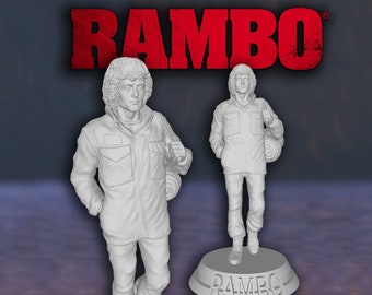 Rambo S Stallone Rocky Balboa Boxing King Legend STL File Super Hero Printer Movie Gift Lover Game Custom Action Figure Comic Anime 3d model