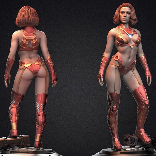 Marvel Iron Widow Black Scarlett Johansson Avengers 3D STL File for Printer Gift Movie Lover 3D Print Model Custom Action Figure 3d model