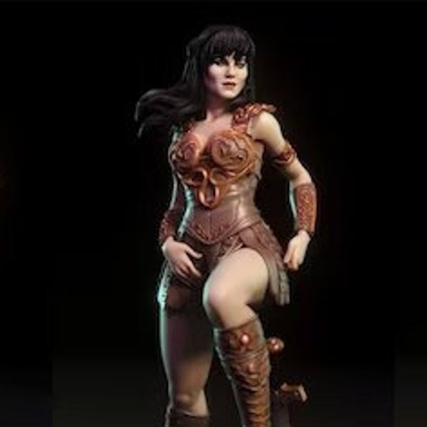 Xena Lucy Lawless Normal + NFSW Super Hero STL File Tv Series Movie 3D Printer 3D model 3D Print Model Gift Movie Lover Custom Action Figure