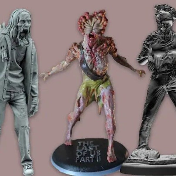 Last Of Us Clicker Zombie Walking Dead Ellie Joel Daryl Rick Negan Tv Series STL Movie Printer Gift Lover Game Custom Action Figure 3d model