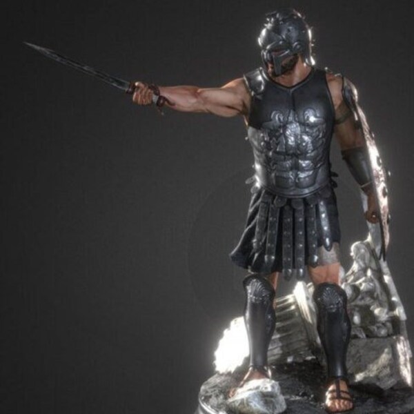 Legend Gladiator Maximus Decimus Meridius Russell Crowe Super Hero 3D STL File Print Gift Movie Lover Game Custom Action Figure 3d model