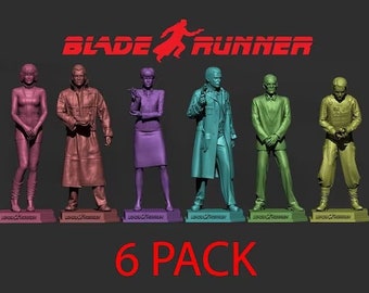 Blade Runner 6 Pack Harrison Ryan Gosling 3D STL File Ana De Armas Printer Legend King Gift Movie Lover Game Custom Action Figure 3d model