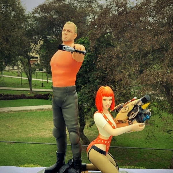 The Fifth Element Leeloo Milla Jovovich Bruce Willis Resident evil Super Hero STL File Movie Printer Gift Game Custom Action Figure 3d model