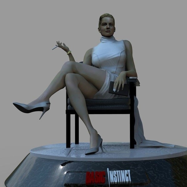 Basic Instinct Sharone Stone Legend Characters Super Hero 3D STL File for 3D Printer 3D Print Model Gift Movie Lover Action Figure 3d model