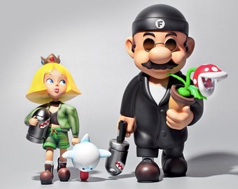 Super Mario Leon La famille professionnelle Natalie Portman Personnages Diorama 3D STL Fichier Imprimante Jeu Cadeau Film Lover Action Figure modèle 3d