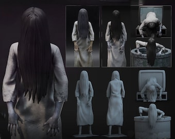 The Ring Samara Ringu Sadako Horror 3D STL File for Printer 3D Model 3D Print Model Gift Movie Lover Action Figure Comic Book Anime 3d model