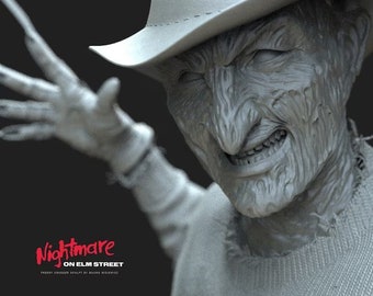 Freddy Krueger Model Elm Street Horror Hero 3D STL File 3D Printer, 3D Print Model, Gift, Movie Lover, Game, Custom Action Figure 3d model