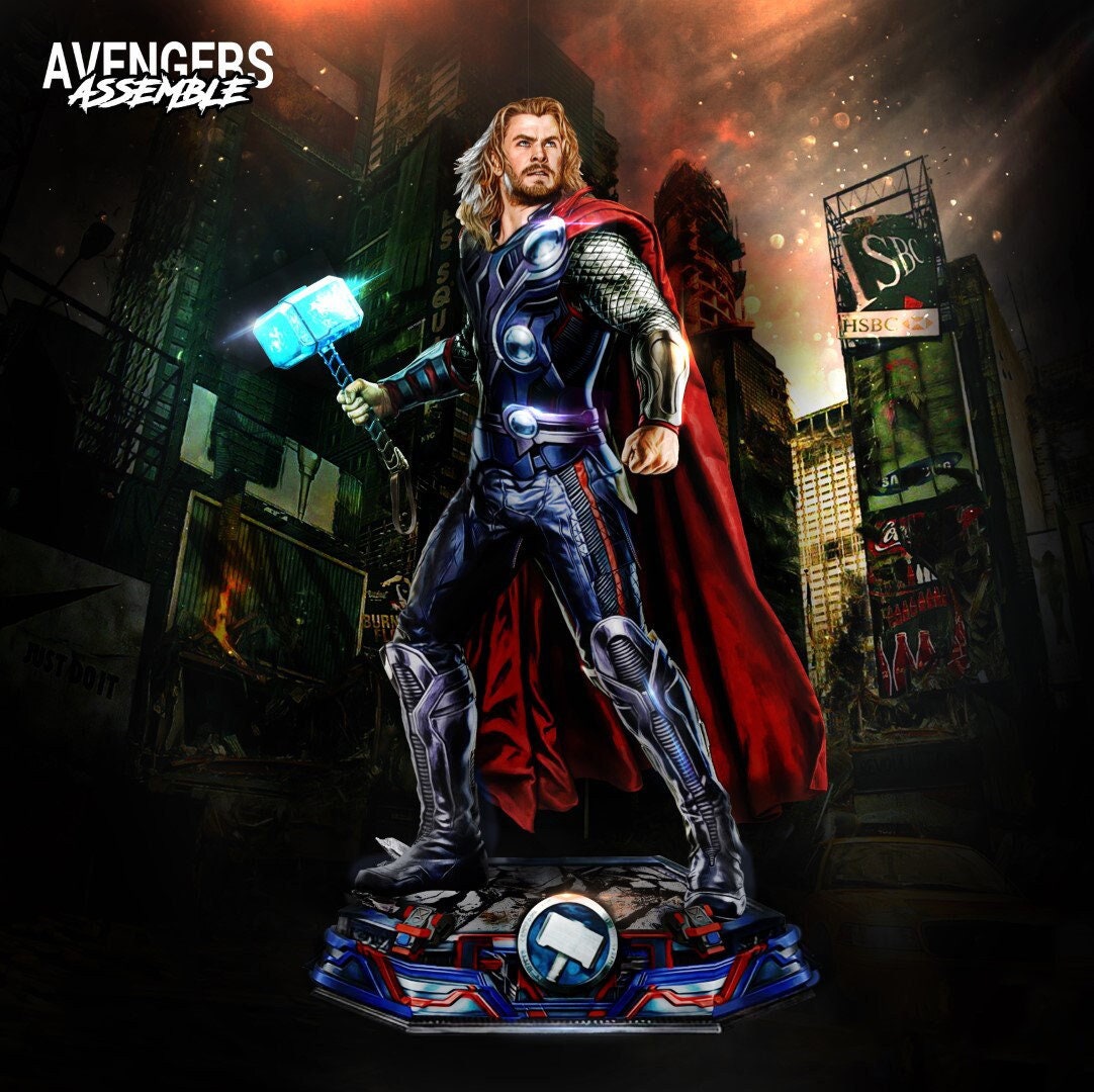Thor Action Figure God of War Gold Bracelet Buttons Superhero TOY GT