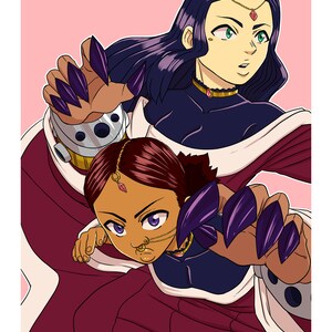 Digital Print of Nikita and Zuri from Hunters of Illumis