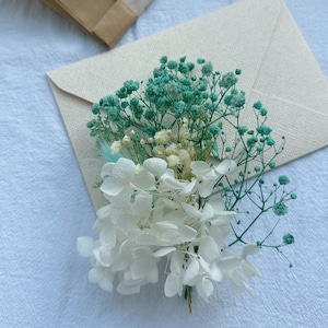 Mini dried flower bouquet, small bouquets, guest gift, wedding decoration, corsage bouquet, green bouquet wedding, dried flowers
