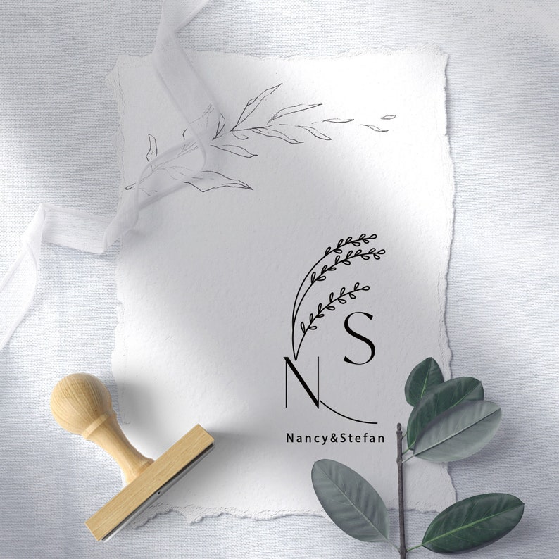 Personalisierter Stempel Individueller Hochzeitsstempel für Gastgeschenke Stempel für Hochzeitseinladung und Hochzeitskarte Bild 1