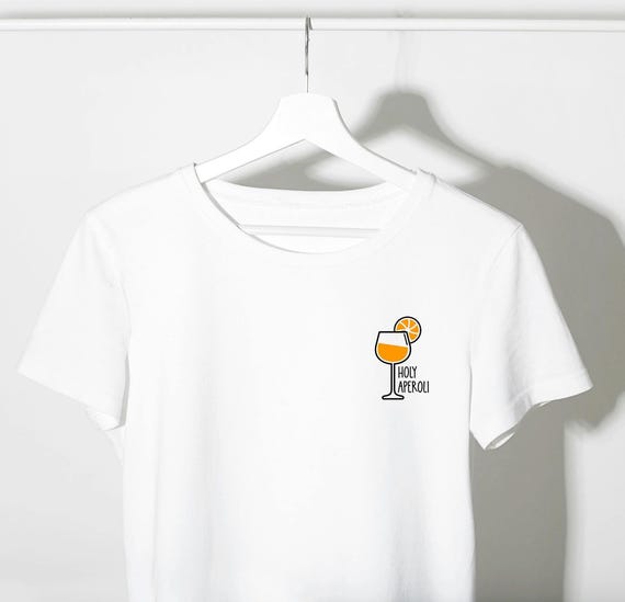 Bügelmotiv | Aperol | Holy Aperoli | JGA | Geburtstag | Teamshirt | T-Shirt Bügelbild | schwarz | orange