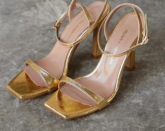 Thin Heel Wedding Sandals, Elegant Bridal Shoe from Santorini Sandals with Banded Buckles, Wedding Shoe, Bridesmaid Shoe, Ladies Bridal Shoe