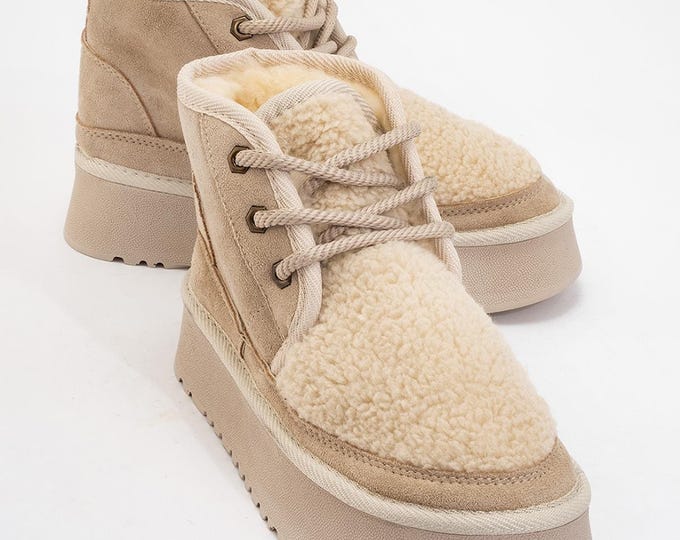 Suede Winter Boots: Warm Faux Fur Lined, Thick-Soled