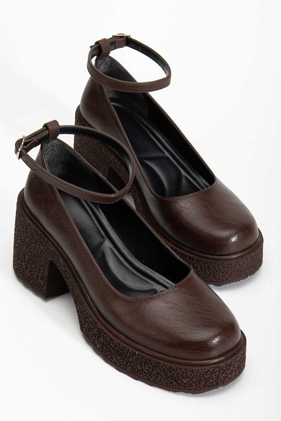 Women's Brown Loafers Elegant Slip-On Shoes Classic Work Office Shoes Chic Evening Formal Flats