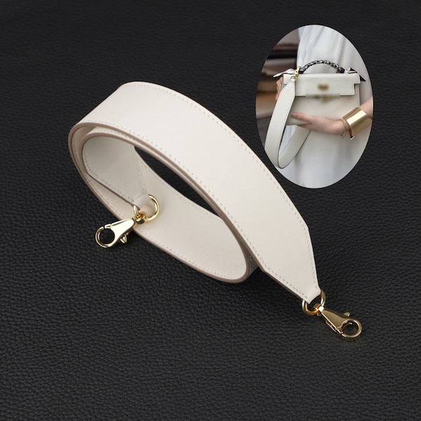 4.0cm wide swift leather Kelly bag strap for Kelly pochette bag ,Nata shoulder bag strap for Kelly pochette bag