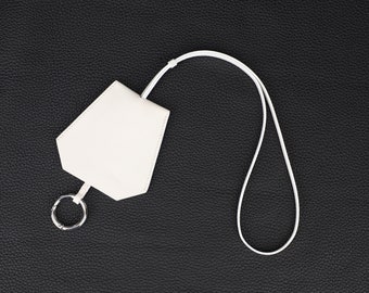 Handmade and custom the Epsom leather leather key holder,Optional Ring Key pouch,Epsom leather Key case 10cmx10cm,strap drop length is 40cm