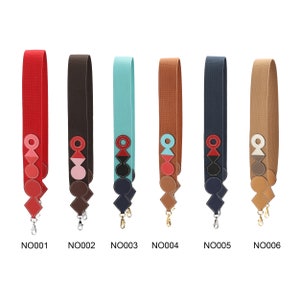 5 cm wide Attelage Bag Strap in Wooly Canvas & Epsom Calfskin ,More colors can be customized