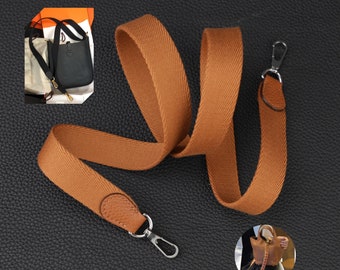 25mm Gold sangle canvas shoulder bag strap for Evelyne TPM Bag, and the bag strap fit in picotin bag,mini kelly II bag