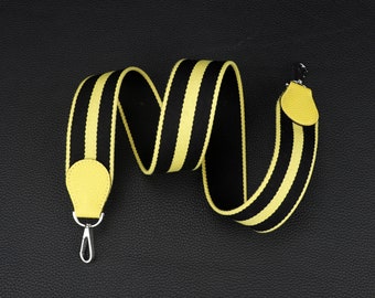 50mm Striped Canvas Bag Strap: Adjustable Length, 8 Colors