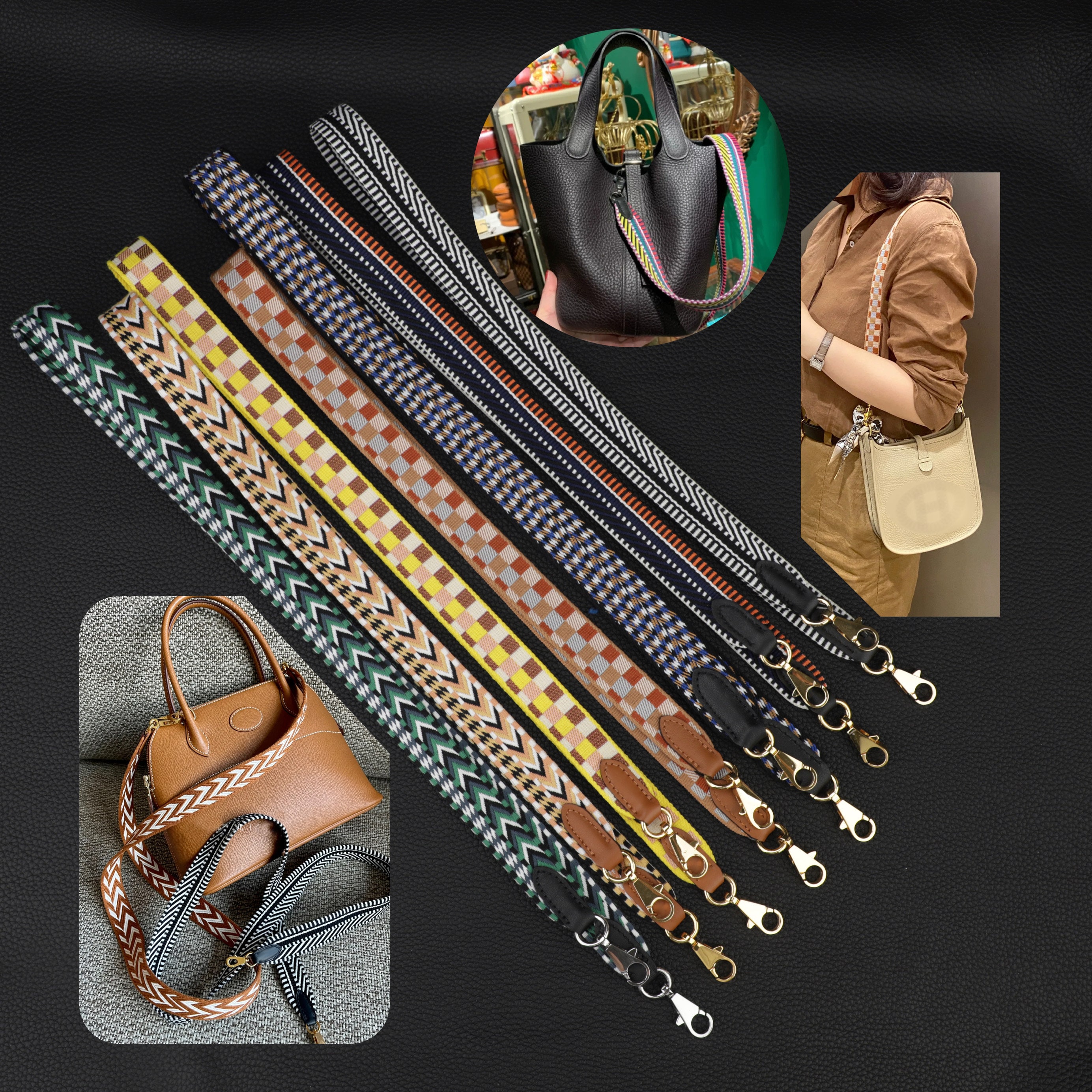 DEVPSISR Wide Shoulder Purse Strap Replacement Adjustable Belt Canvas Bag  Crossbody Handbag