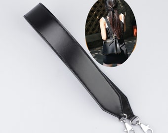 Black Box Leather Bag Strap: 4.0cm Kelly Shoulder or Crossbody