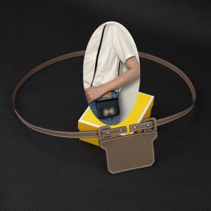 Alça de ombro de couro epsom de 12 mm com inserção epsom para carteira slim constance, alça de ombro para carteira, alça transversal para bolsa