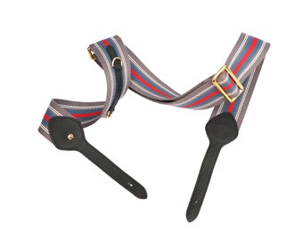 Correa ancha de repuesto para bolso, correa ajustable para bolso cruzado, correa colorida estilo guitarra, correa de lona de algodón para el hombro